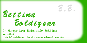 bettina boldizsar business card