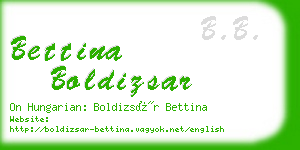 bettina boldizsar business card